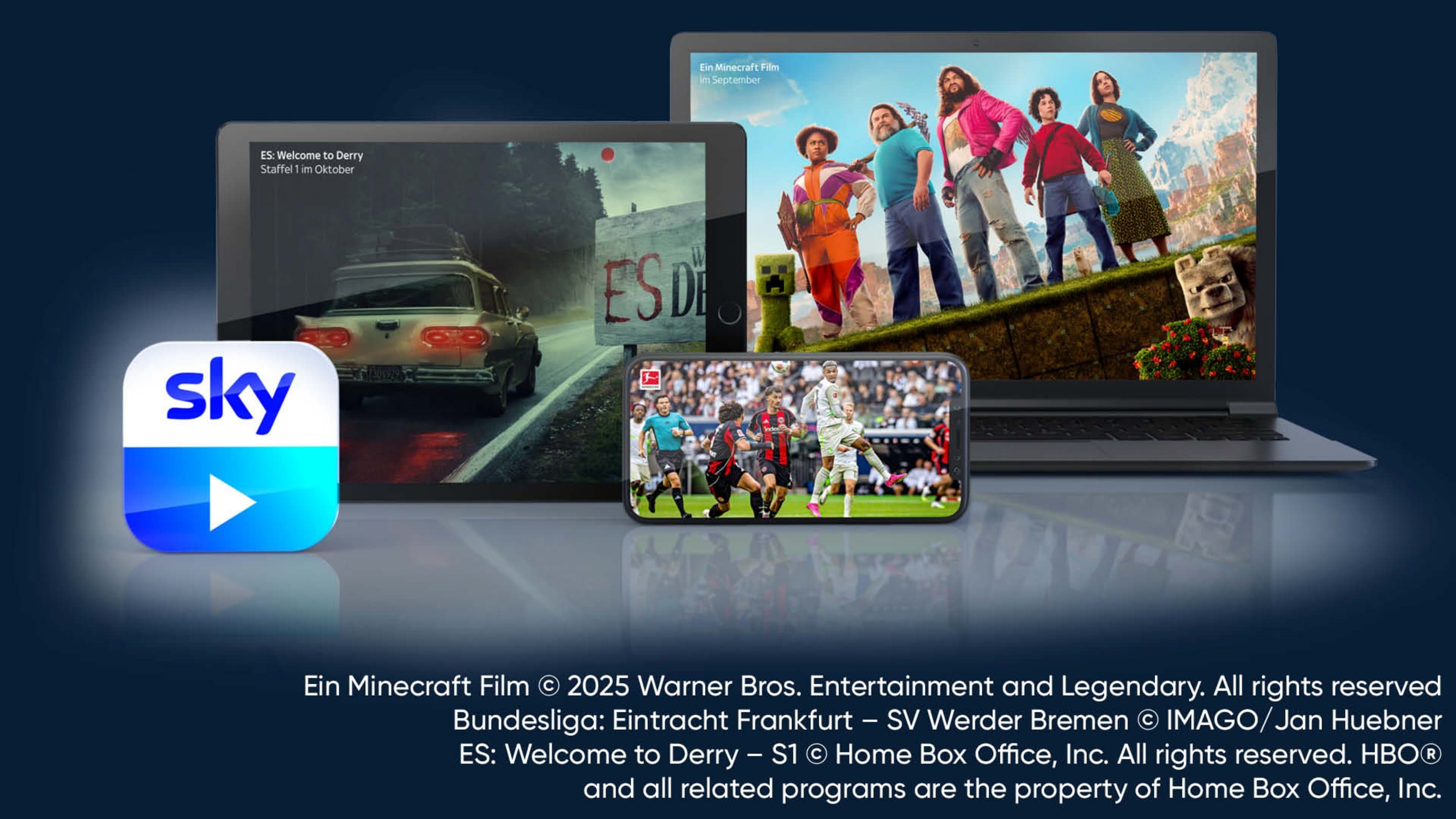 Abbildung Sky Go auf verschiedenen Devices.