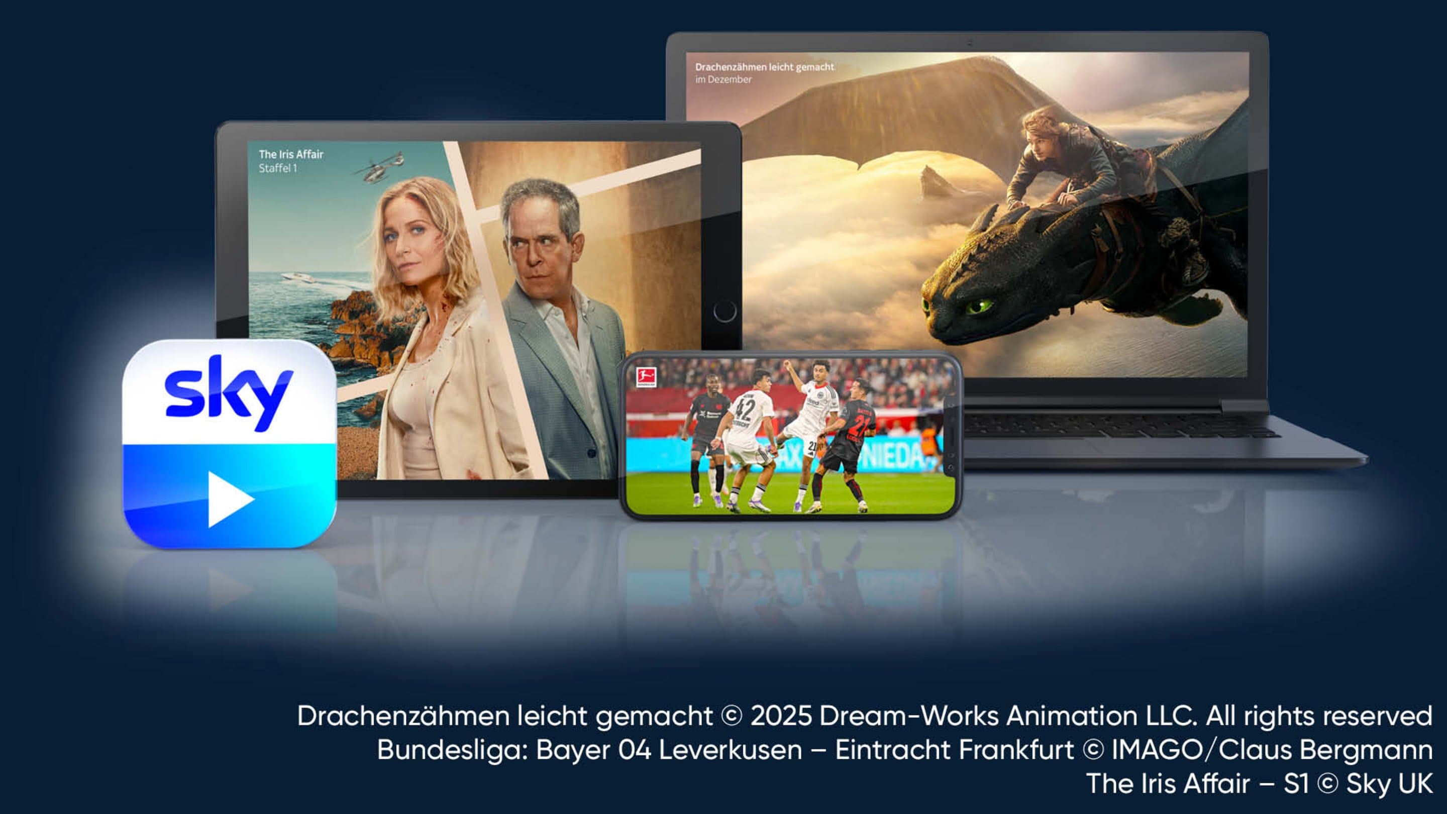 Abbildung Sky Go auf verschiedenen Devices.