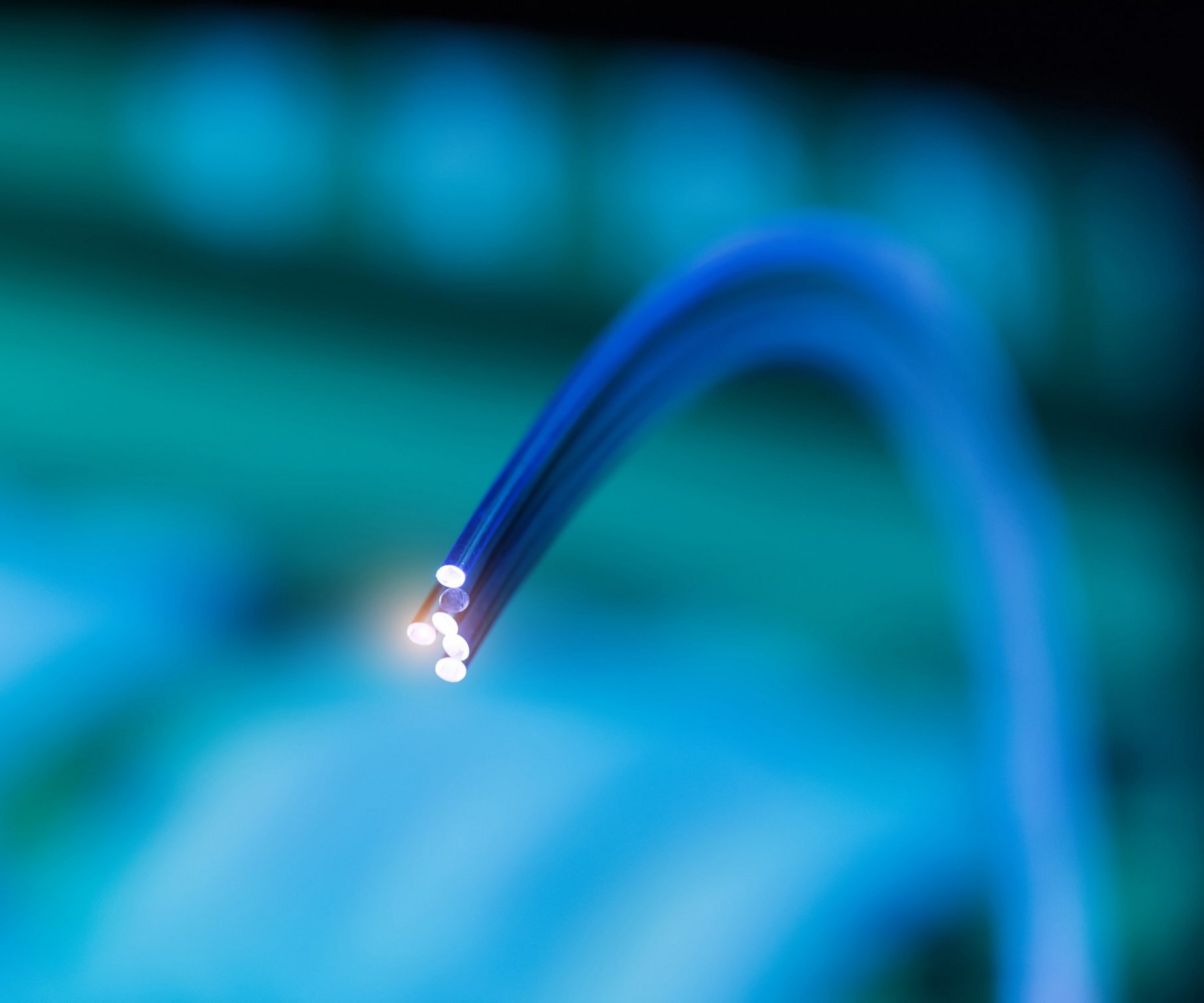 Glasfaserleitung für schnelles Internet.
