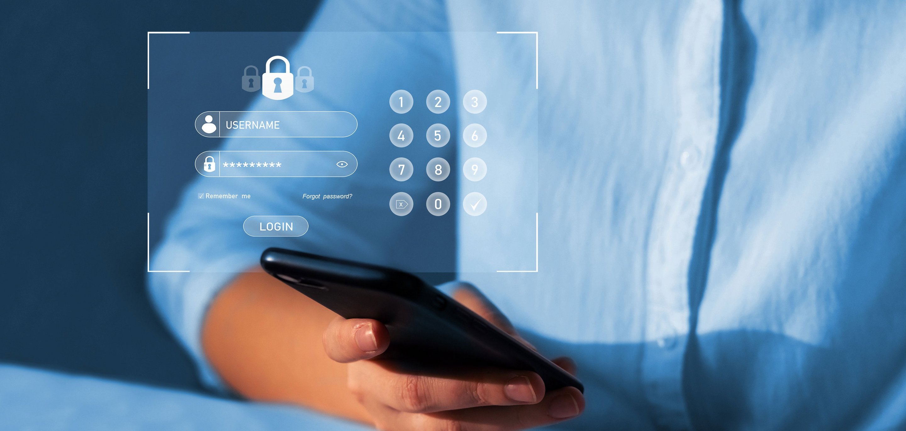 Smartphone mit Passworteingabe-Fenster